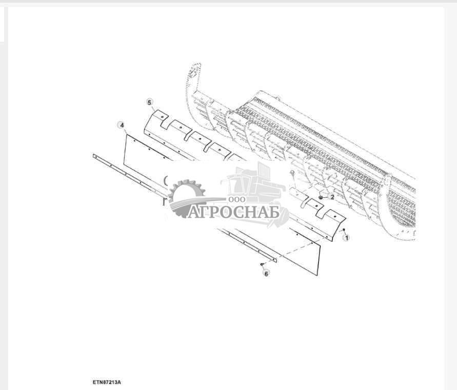 Ограничительная шторка решета битера 